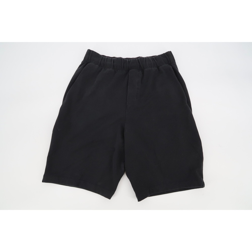 Lululemon Connector Shorts Mens Medium Black Elastic‎ Waist Stretch Sweat Lounge
